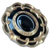 Pamono Antique Victorian Bulls Eye Agate Pinchbeck Mourning Brooch> Brooches