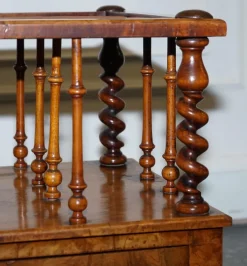 Pamono Antique Victorian Burr Walnut Magazine Rack, 1860><noscript><img width=