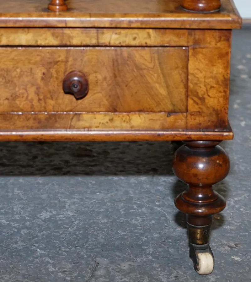 Pamono Antique Victorian Burr Walnut Magazine Rack, 1860> Magazine Racks
