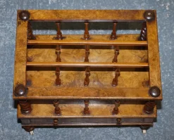 Pamono Antique Victorian Burr Walnut Magazine Rack, 1860><noscript><img width=