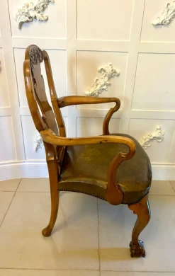 Pamono Antique Victorian Carved Walnut Desk Chairs, 1880s, Set of 2><noscript><img width=