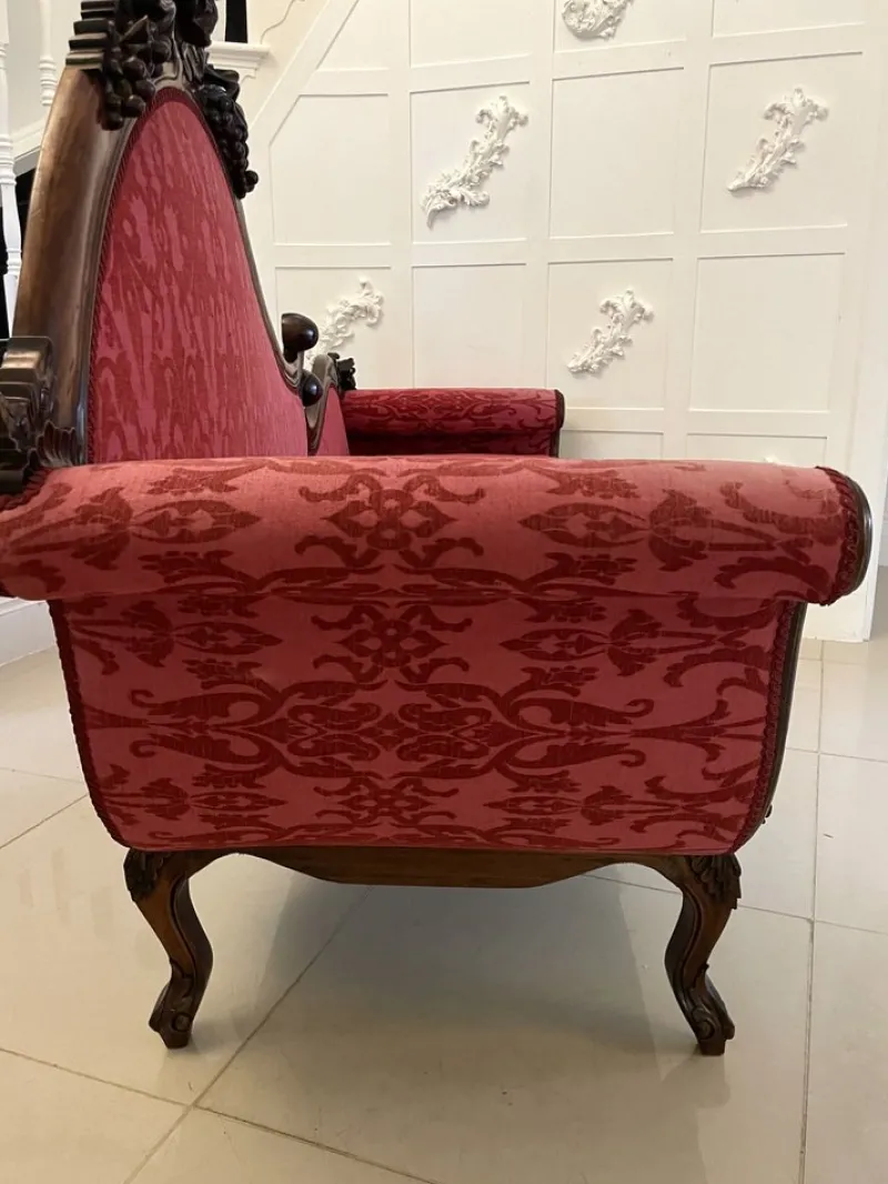 Online Pamono Antique Victorian Carved Mahogany Chaise Lounge, 1860