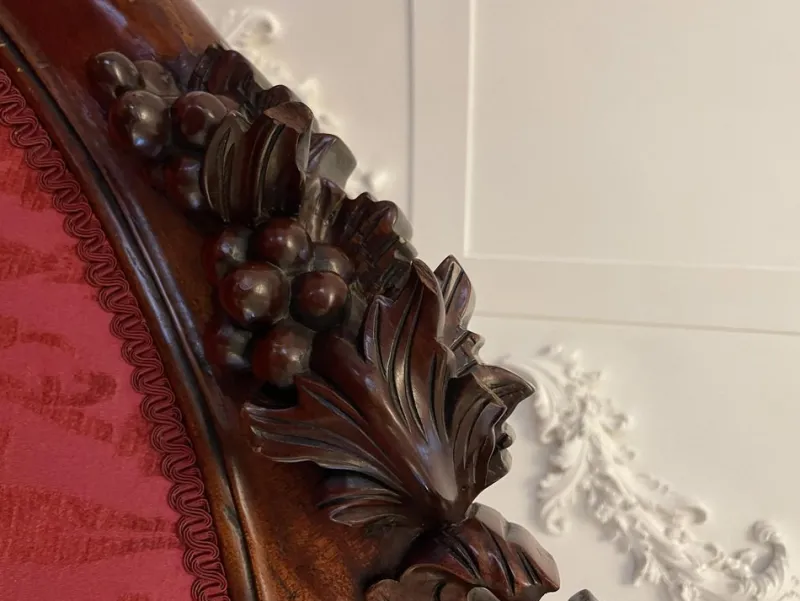 Online Pamono Antique Victorian Carved Mahogany Chaise Lounge, 1860