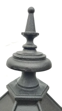 Hot Pamono Antique Victorian Cast Iron Pillar Lamp Lantern on Base Outdoor Lamp