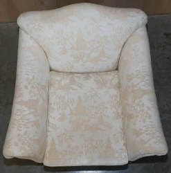 Pamono Antique Victorian Chinoiserie Upholstery Sofa & Armchair Suite with Claw & Ball Feet, Set of 3><noscript><img width=
