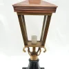 Outlet Pamono Antique Victorian Classic Copper Pillar Lamp Lantern on Base Outdoor Lamp