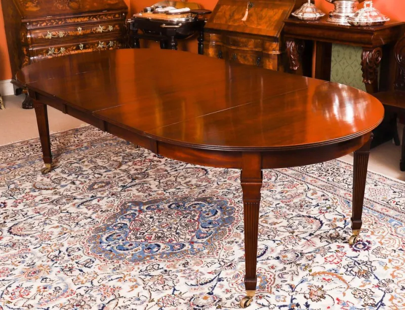 Sale Pamono Antique Victorian Extending Dining Table and Swagback Chairs, 1890s, Set of 9