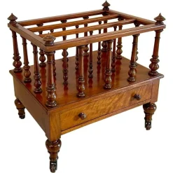 Online Pamono Antique Victorian Figured Walnut Magazine Stand