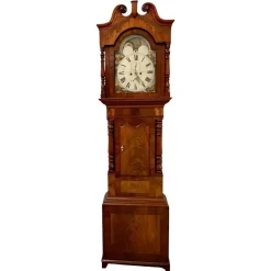 Pamono Antique Victorian Figured Mahogany Grandfather Clock> Clocks