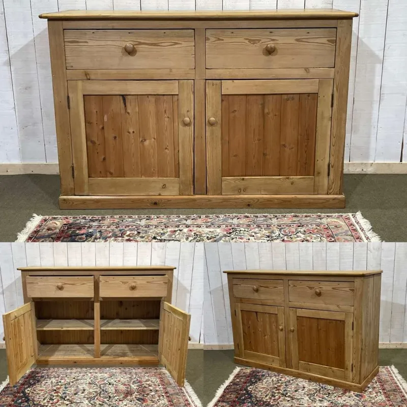 Pamono Antique Victorian Fir Buffet, 1800s