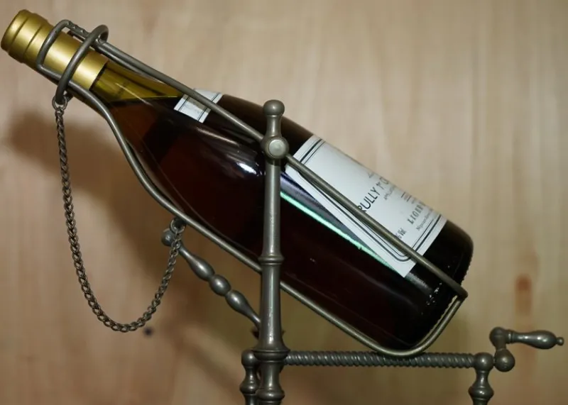 Pamono Antique Victorian French Pewter Mechanical Wine Pourer Add a Touch of Class!, 1880> Bottles, Carafes & Jugs