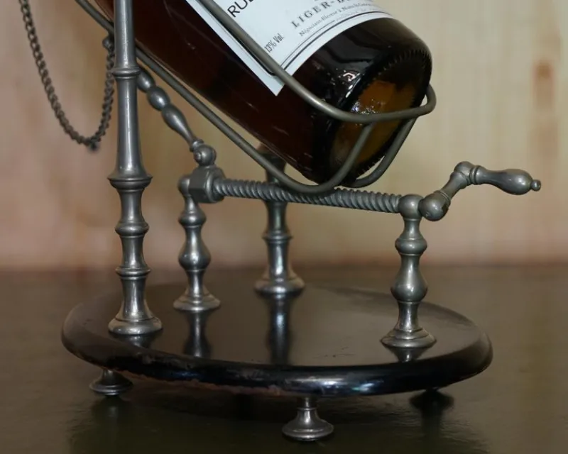 Pamono Antique Victorian French Pewter Mechanical Wine Pourer Add a Touch of Class!, 1880> Bottles, Carafes & Jugs