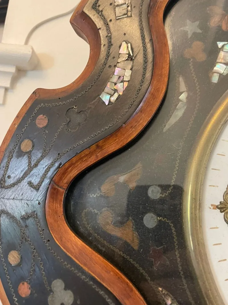 Hot Pamono Antique Victorian French Wall Clock, 1860