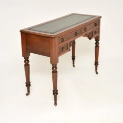 Clearance Pamono Antique Victorian Leather Top Desk, 1860