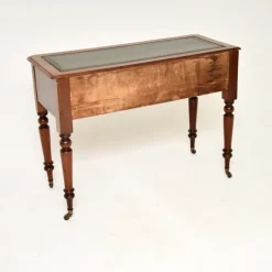 Clearance Pamono Antique Victorian Leather Top Desk, 1860