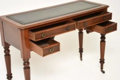 Clearance Pamono Antique Victorian Leather Top Desk, 1860