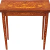 Clearance Pamono Antique Victorian Mahogany Marquetry Folding Card Console Table