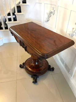 Outlet Pamono Antique Victorian Mahogany Card Table, 1850s