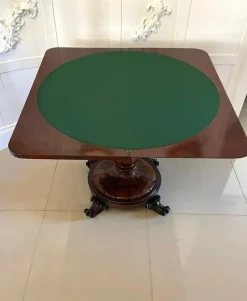 Outlet Pamono Antique Victorian Mahogany Card Table, 1850s