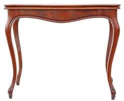 Pamono Antique Victorian Mahogany Folding Card or Tea Table, 1880s