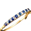 Pamono Antique Victorian Natural Blue Sapphire and Diamonds Bracelet, 1880> Bracelets