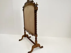 Pamono Antique Victorian Needlepoint Fire Screen><noscript><img width=