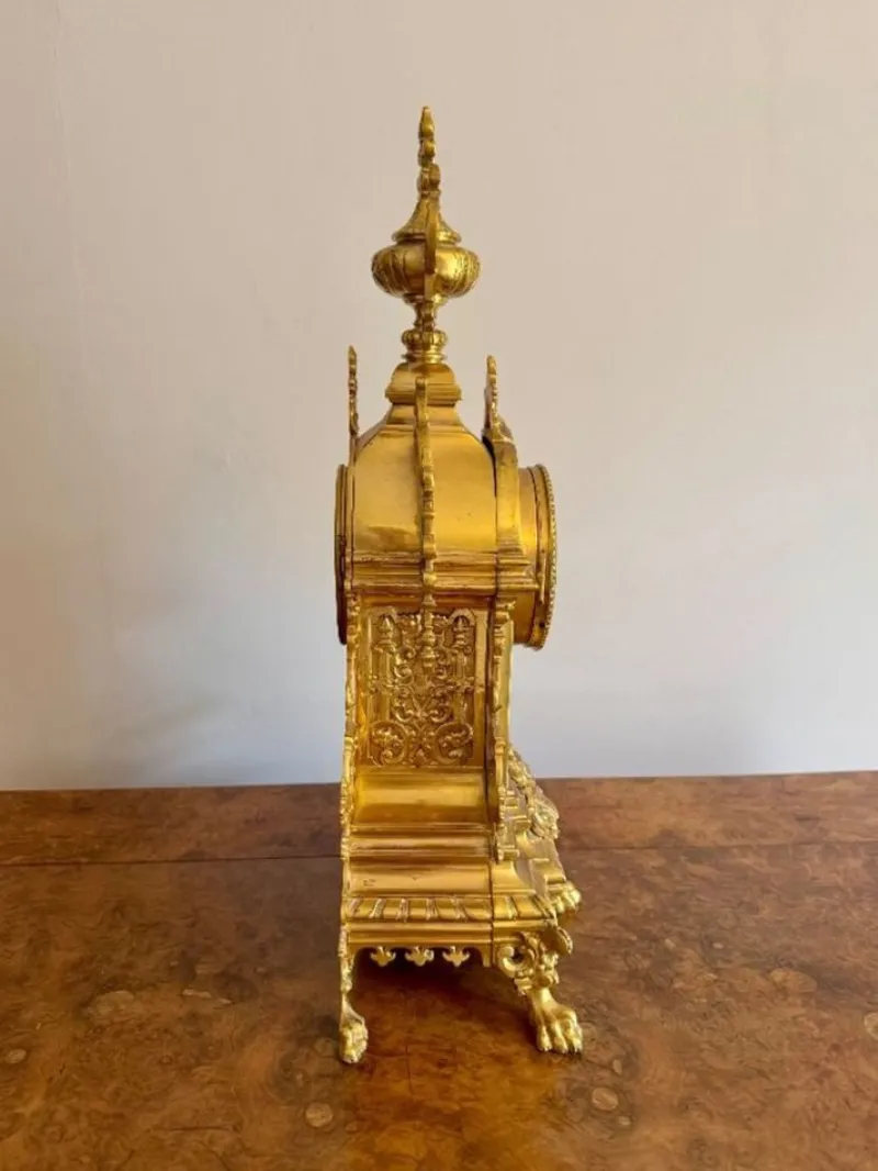 Pamono Antique Victorian Ormolu Mantle Clock, 1880
