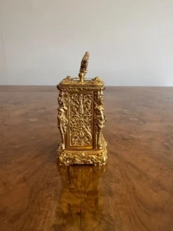 Pamono Antique Victorian Ornate Brass Clock, 1880> Clocks