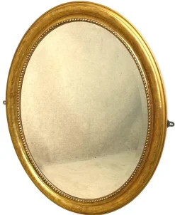 Pamono Antique Victorian Oval Gilt Mirror, 1870> Mirrors