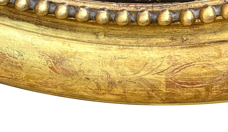 Pamono Antique Victorian Oval Gilt Mirror, 1870> Mirrors