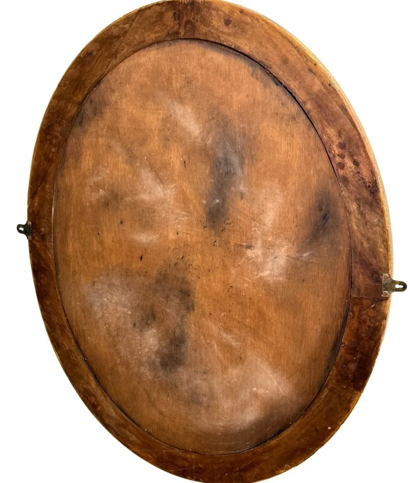 Pamono Antique Victorian Oval Gilt Mirror, 1870> Mirrors