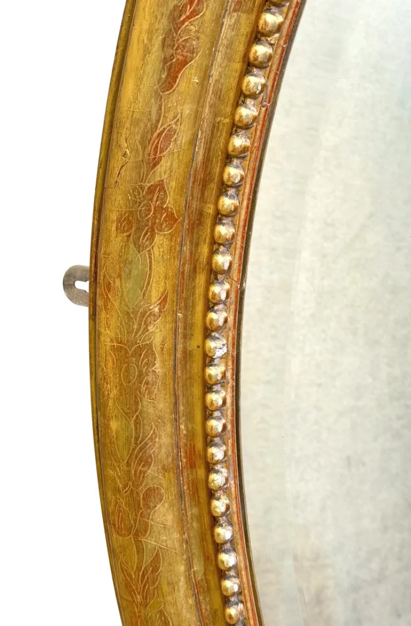 Pamono Antique Victorian Oval Gilt Mirror, 1870> Mirrors