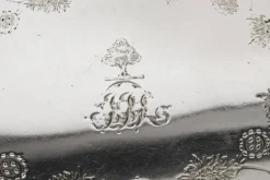 Sale Pamono Antique Victorian Oval Silver Plated Gallery Tray, 1890s