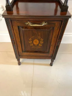Clearance Pamono Antique Victorian Rosewood Marquetry Inlaid Coal Box, 1880s