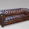 Pamono Antique Victorian Three-Seater Chesterfield Sofa in Leather, 1890> Couches & Sofas