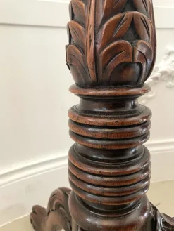 Sale Pamono Antique Victorian Torchere in Carved Mahogany, 1880