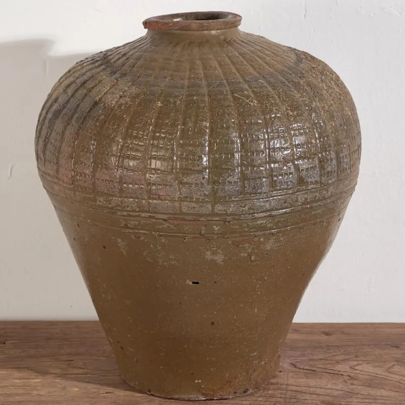 Pamono Antique Wabi-Sabi Style Ceramic Vase, 1900s> Vases
