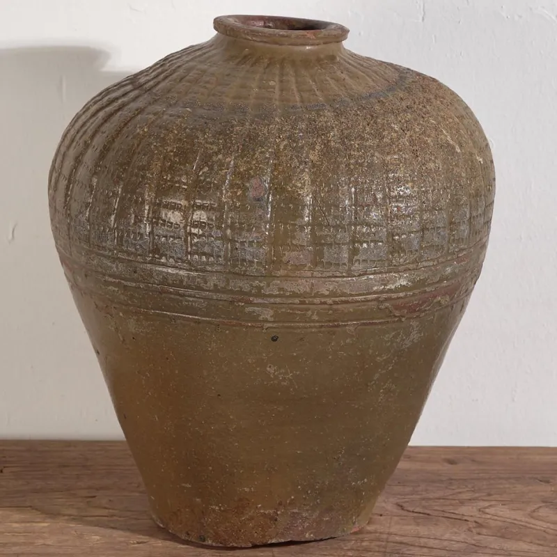 Pamono Antique Wabi-Sabi Style Ceramic Vase, 1900s> Vases