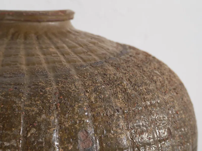 Pamono Antique Wabi-Sabi Style Ceramic Vase, 1900s> Vases