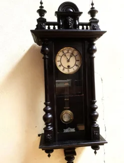 Pamono Antique Wall Clock from Junghans, 1880s> Clocks