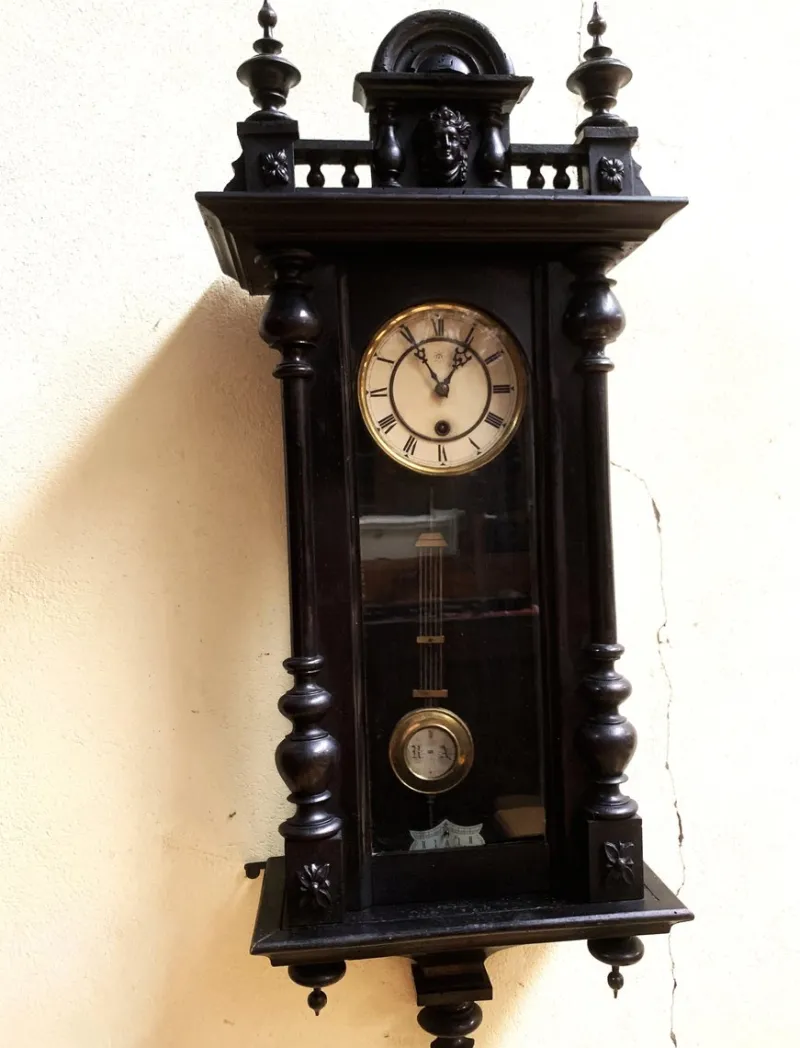 Pamono Antique Wall Clock from Junghans, 1880s> Clocks
