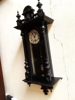 Pamono Antique Wall Clock from Junghans, 1880s><noscript><img width=