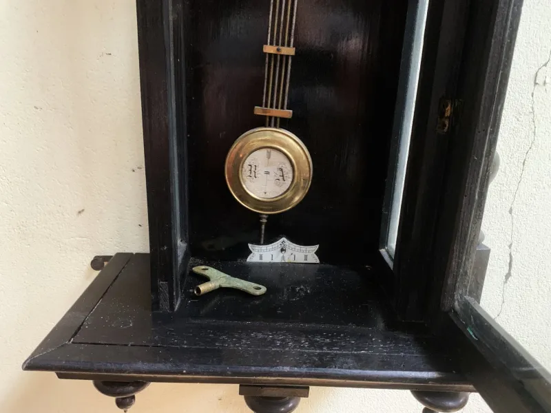 Pamono Antique Wall Clock from Junghans, 1880s> Clocks
