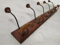 Pamono Antique Wall-Mounted Coat Rack><noscript><img width=