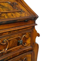 Best Pamono Antique Walnut & Burl Style 700 Lombardo Secretaire by Bottega Milanese dei Valentini