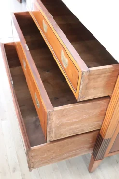 Discount Pamono Antique Walnut Chest of Drawers with Marble Top, 1700s