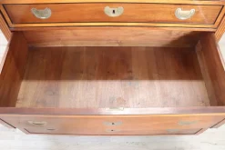Discount Pamono Antique Walnut Chest of Drawers with Marble Top, 1700s