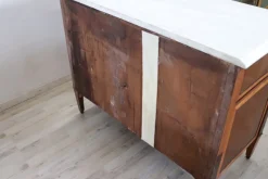 Discount Pamono Antique Walnut Chest of Drawers with Marble Top, 1700s