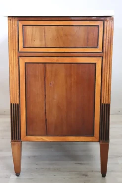Discount Pamono Antique Walnut Chest of Drawers with Marble Top, 1700s