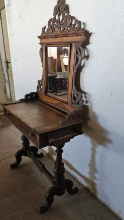 Pamono Antique Walnut Dressing Table with Friezes> Dressing Tables